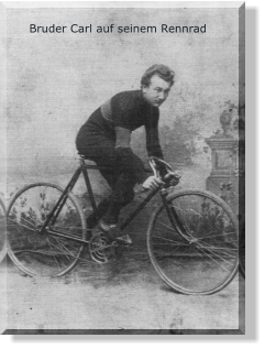 Bruder Carl auf seinem Rennrad